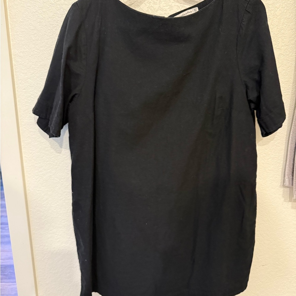 Abercrombie black linen dress